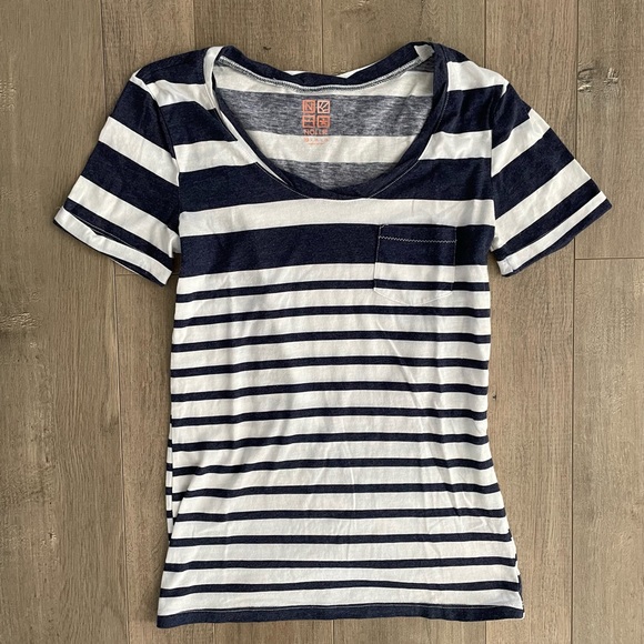 BOGO Nollie Navy and White Striped T-Shirt - Picture 3 of 7